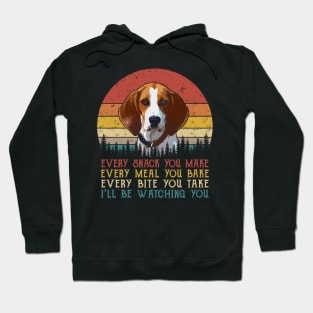 Vintage Every Snack You Make Every Meal You Bake Treeing Walker Coonhound Hoodie